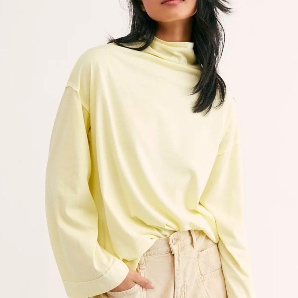 We The Free Supernova Beige Long Sleeve Top